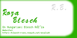 roza blesch business card